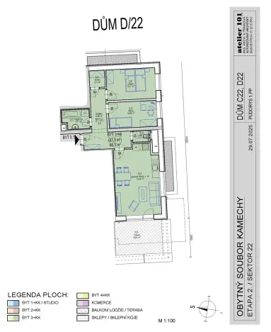 Prodej bytu 3+kk, Brno, Chvalovka, 81 m2