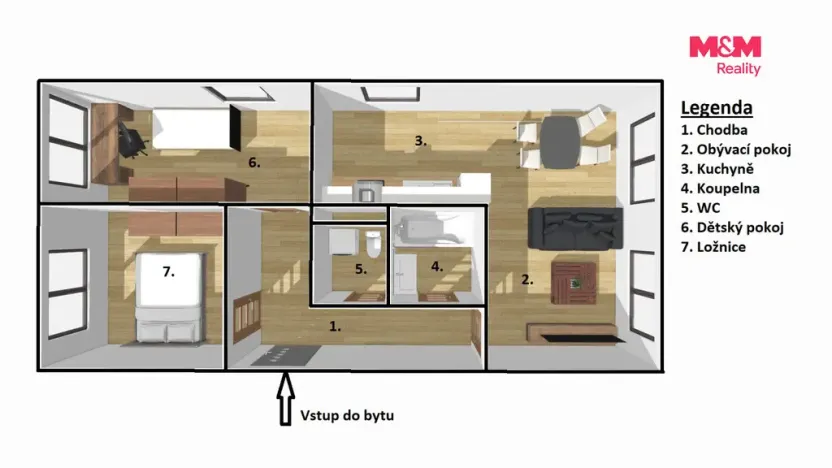 Prodej bytu 3+1, Jílové u Prahy, Holíkova, 74 m2