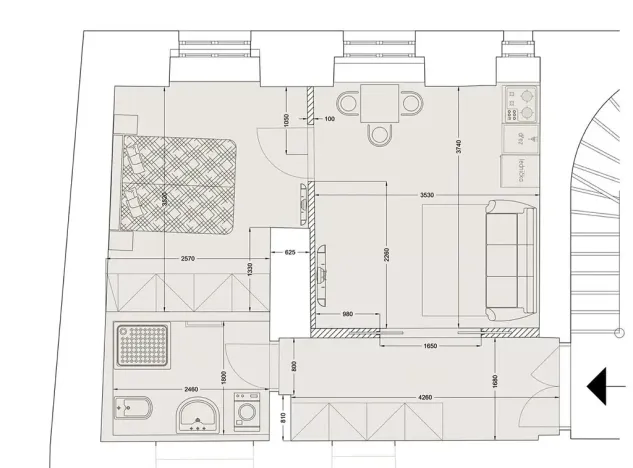 Pronájem bytu 2+kk, Praha - Staré Město, Kozí, 38 m2