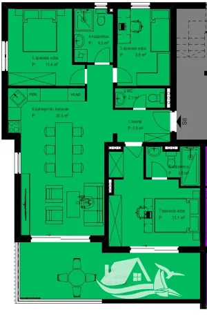 Prodej bytu 4+kk, Zadar, Chorvatsko, 95 m2