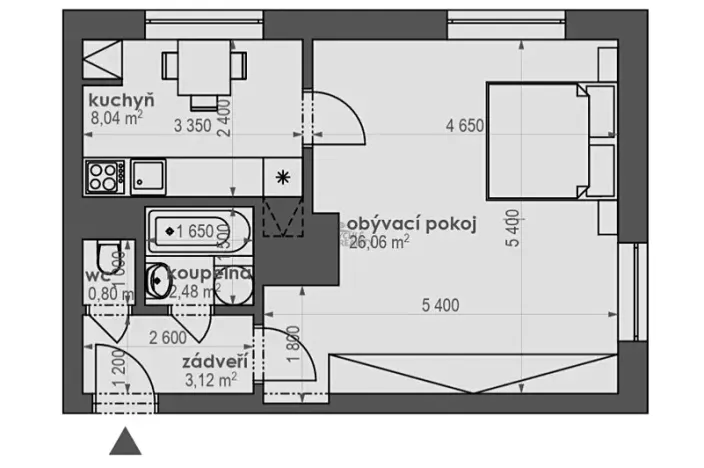 Pronájem bytu 1+1, Ostrava, Sládkova, 44 m2