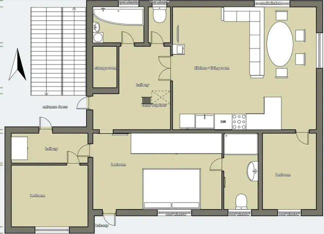 Pronájem bytu 4+kk, Horoměřice, Politických vězňů, 74 m2