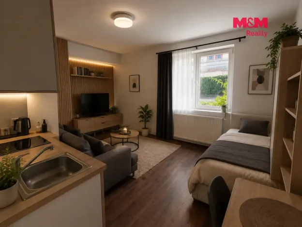 Pronájem bytu 1+kk, Mělník, Mladoboleslavská, 19 m2