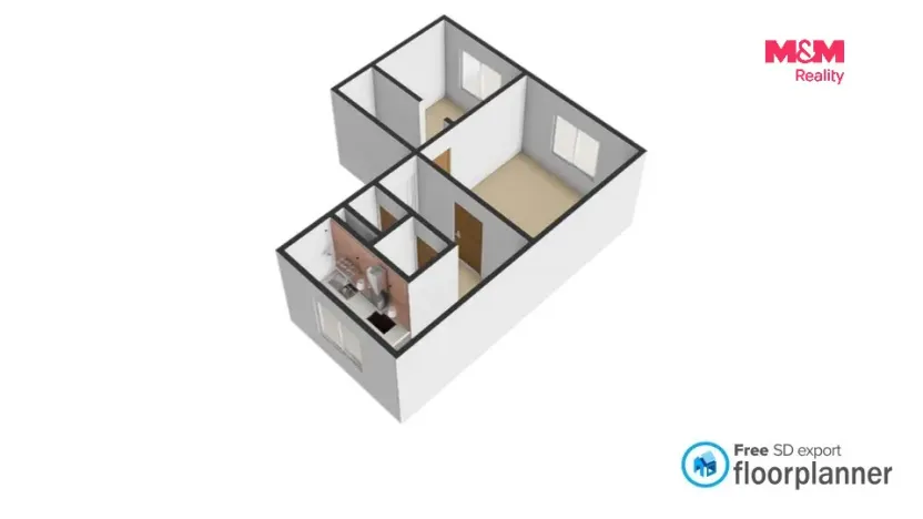 Prodej bytu 2+1, Kadaň, Bystřická, 56 m2