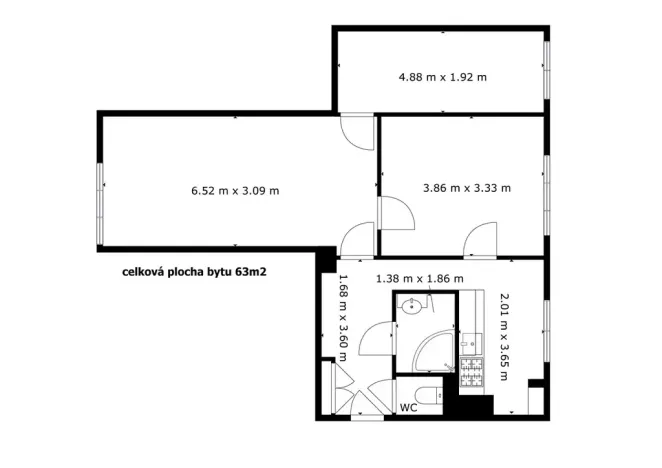 Prodej bytu 3+1, Králíky, V Bytovkách, 65 m2