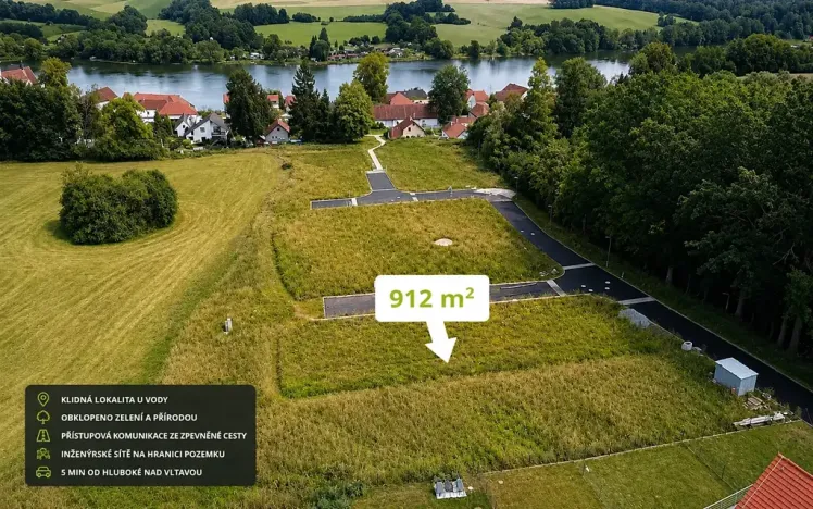 Prodej pozemku pro bydlení, Hluboká nad Vltavou, 912 m2