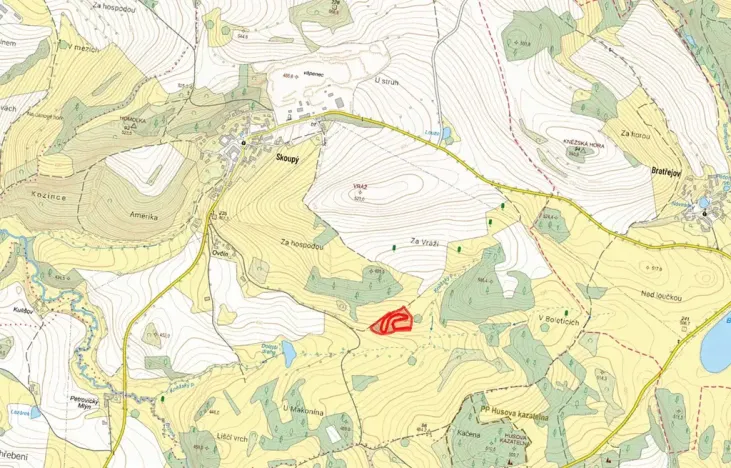 Prodej louky, Mlečice, 10629 m2