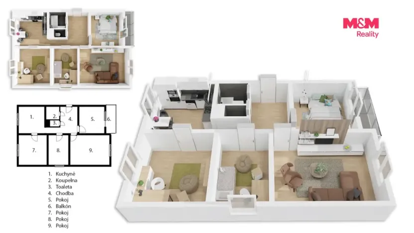 Prodej bytu 4+1, Slaný, Cyrila Boudy, 75 m2