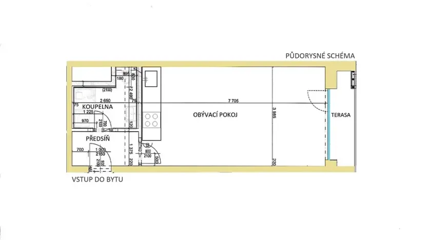 Pronájem bytu 1+kk, Brno, Střední, 45 m2