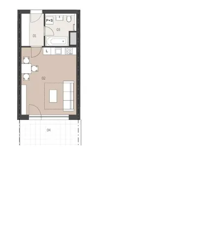 Pronájem bytu 1+kk, Praha - Michle, U plynárny, 36 m2
