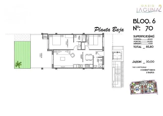 Prodej bytu 3+kk, Guardamar del Segura, Alicante, Španělsko, 64 m2