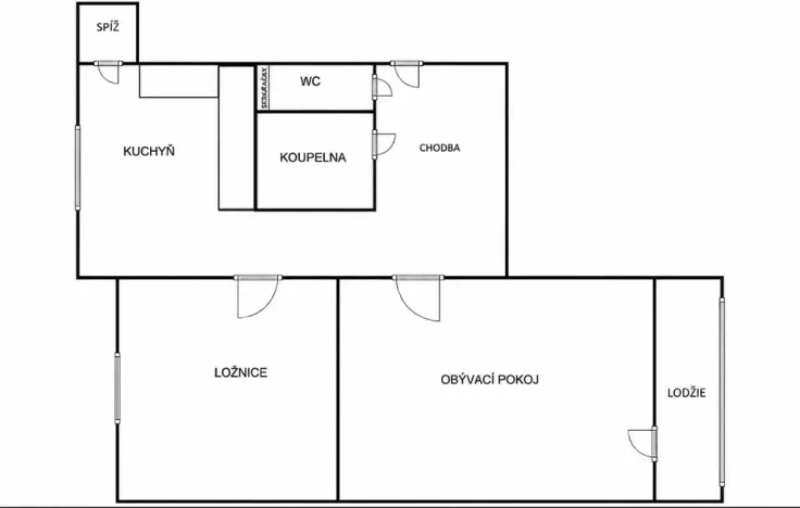 Pronájem bytu 2+1, Roudnice nad Labem, Hornická, 53 m2