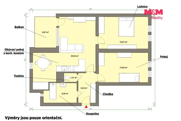 Prodej bytu 3+kk, Mariánské Lázně - Úšovice, Franze Kafky, 72 m2