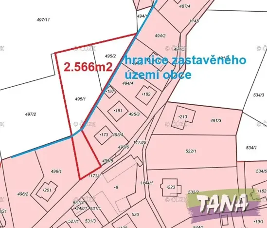 Prodej podílu zahrady, Radostná pod Kozákovem, 2566 m2