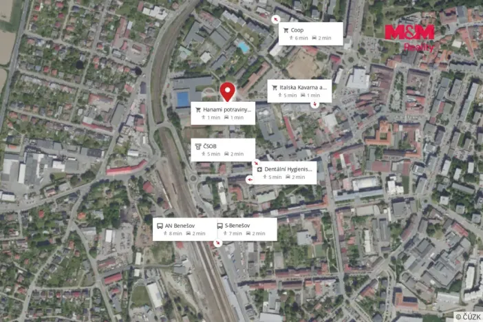 Pronájem garážového stání, Benešov, Dukelská, 14 m2