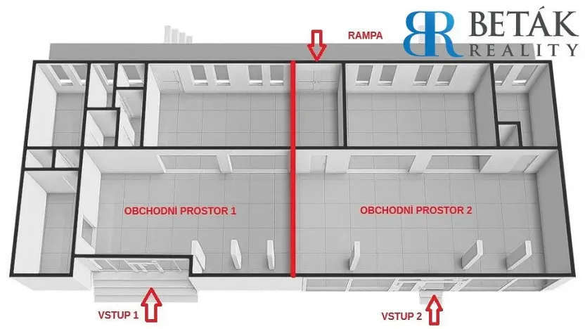 Pronájem obchodního prostoru, Přerov - Přerov I-Město, Žerotínovo nám., 373 m2