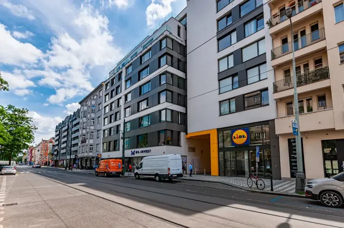 Pronájem bytu 1+kk, Praha - Karlín, Sokolovská, 38 m2