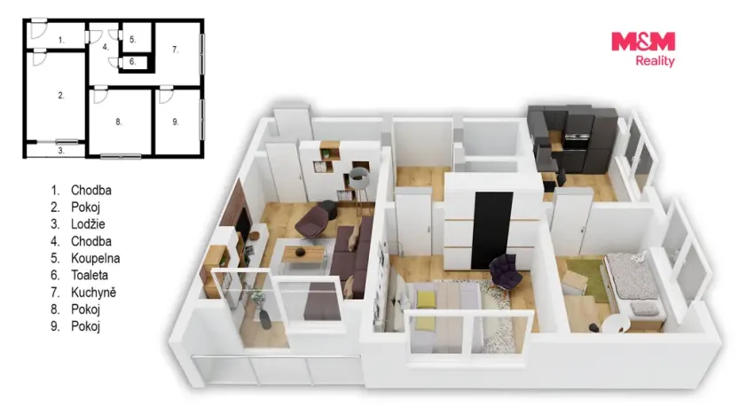 Prodej bytu 3+1, Rychnov nad Kněžnou, Mírová, 68 m2