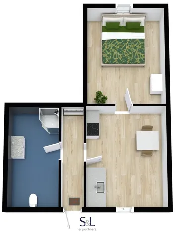 Pronájem bytu 1+1, Doksy, Máchova, 30 m2
