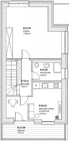 Pronájem bytu 2+kk, Chlumec nad Cidlinou, Mládežnická, 45 m2