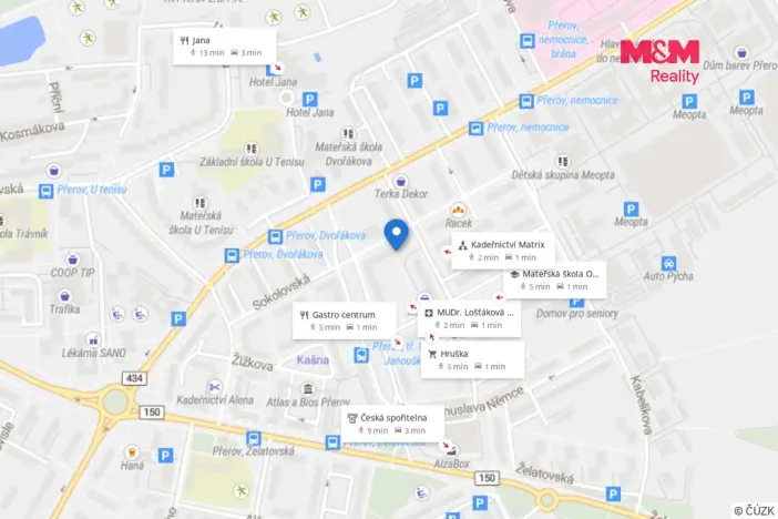 Pronájem bytu 2+1, Přerov - Přerov I-Město, Purkyňova, 58 m2