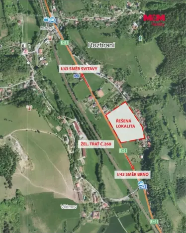 Prodej pozemku pro bydlení, Rozhraní, 10555 m2