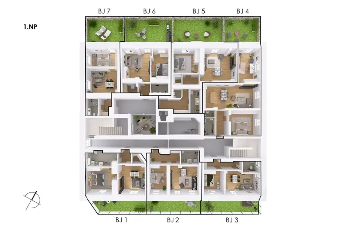 Prodej bytu 2+kk, Postupice, Blanická, 67 m2