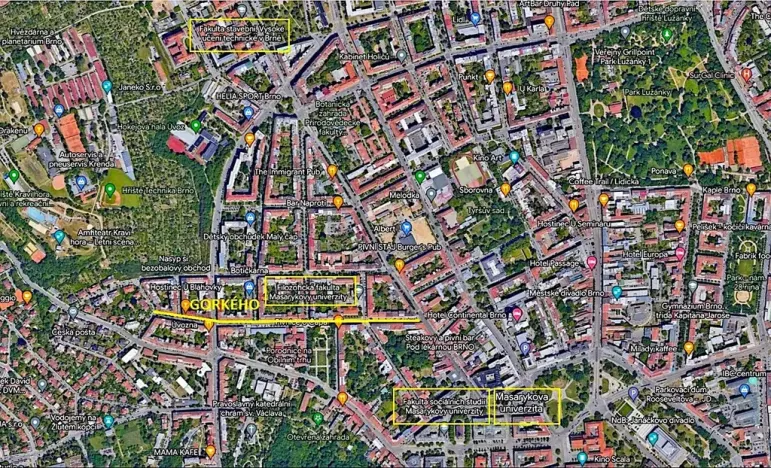 Pronájem bytu 1+1, Brno, Gorkého, 45 m2
