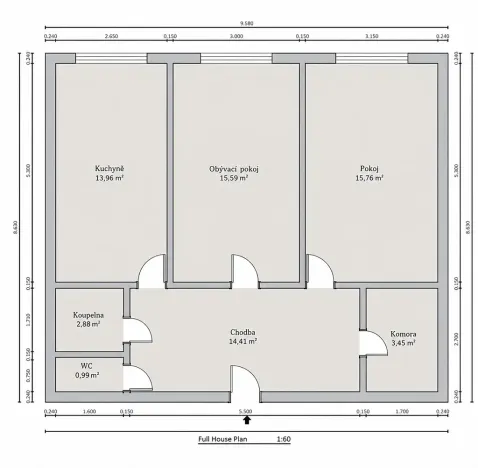Prodej bytu 2+1, Milovice, Topolová, 67 m2