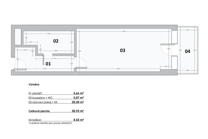 Pronájem bytu 1+kk, Praha - Vysočany, Kolbenova, 33 m2