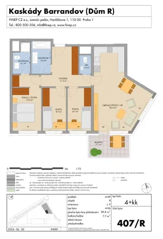 Prodej bytu 4+kk, Praha - Hlubočepy, Gollové, 90 m2