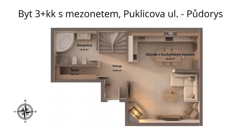 Prodej bytu 3+kk, České Budějovice, Puklicova, 88 m2
