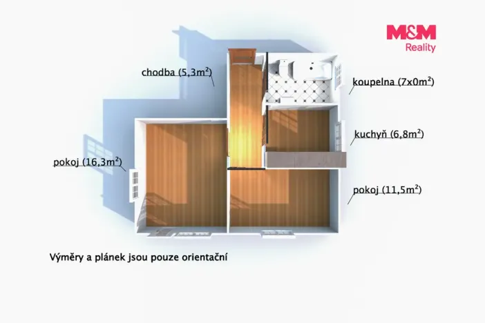 Pronájem bytu 2+1, Karlovy Vary - Bohatice, Na Výšině, 45 m2