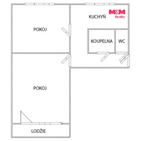 Pronájem bytu 2+1, Ostrava - Moravská Ostrava, Bachmačská, 56 m2