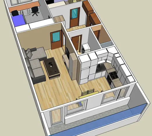 Pronájem bytu 3+kk, Praha - Krč, Horáčkova, 69 m2