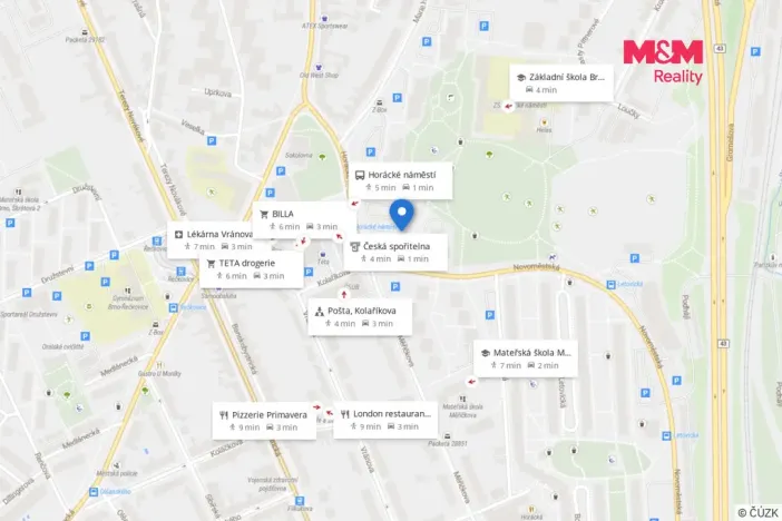 Prodej bytu 1+kk, Brno - Řečkovice, Horácké náměstí, 24 m2