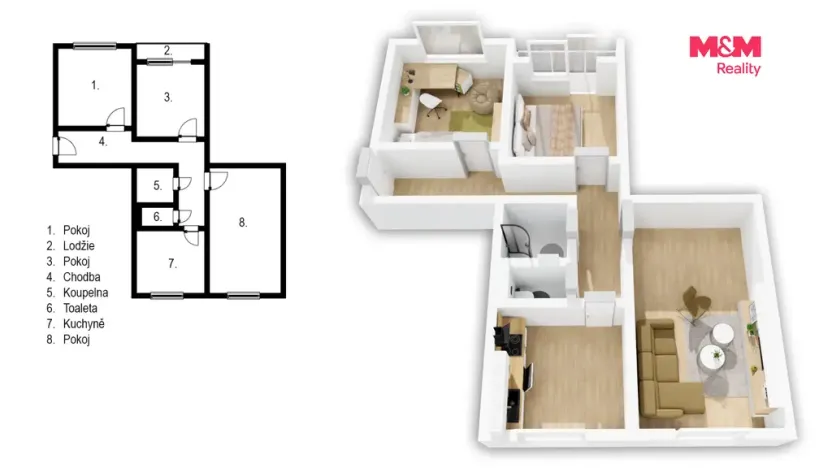Prodej bytu 3+1, Dobruška, Laichterova, 72 m2