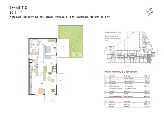 Prodej bytu 3+kk, Praha - Smíchov, Švédská, 98 m2