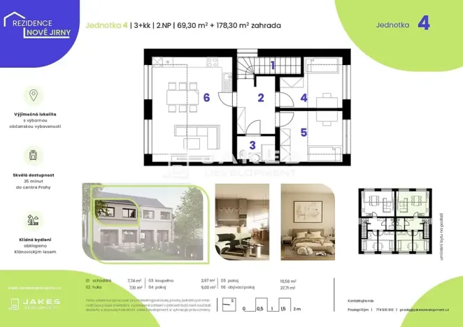 Prodej bytu 3+kk, Jirny, 69 m2