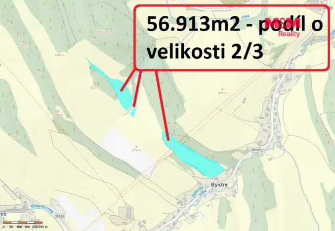 Prodej louky, Stárkov - Bystré, 61251 m2
