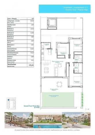 Prodej bytu 4+kk, Pilar de La Horadada, Alicante, Španělsko, 104 m2