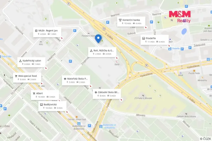 Prodej bytu 1+kk, Praha - Michle, Hanusova, 28 m2