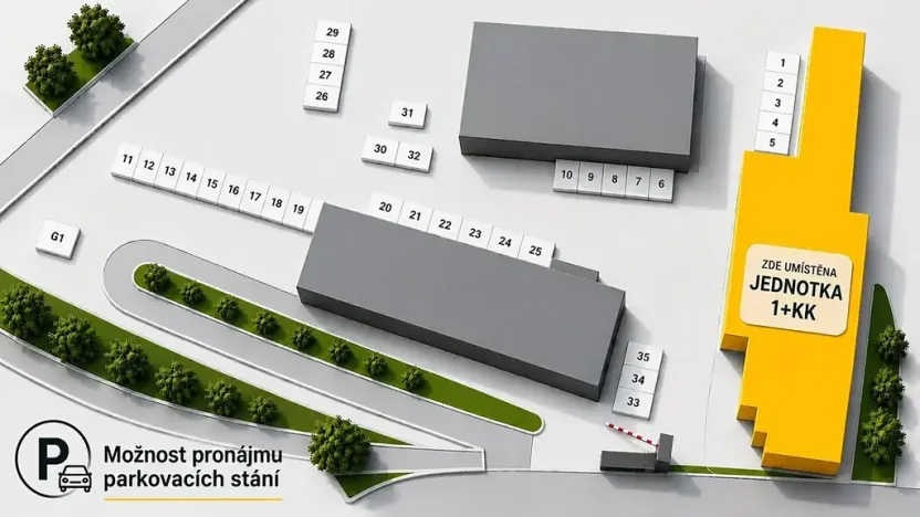 Pronájem bytu 1+kk, Syrovice, 28 m2