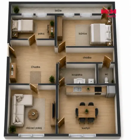Prodej bytu 3+1, Bílina, Jižní, 67 m2