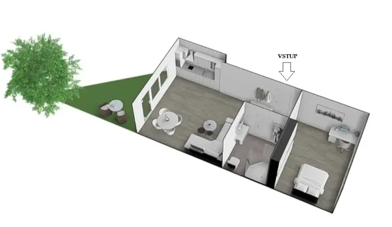 Pronájem bytu 2+kk, Brno, Černohorská, 48 m2