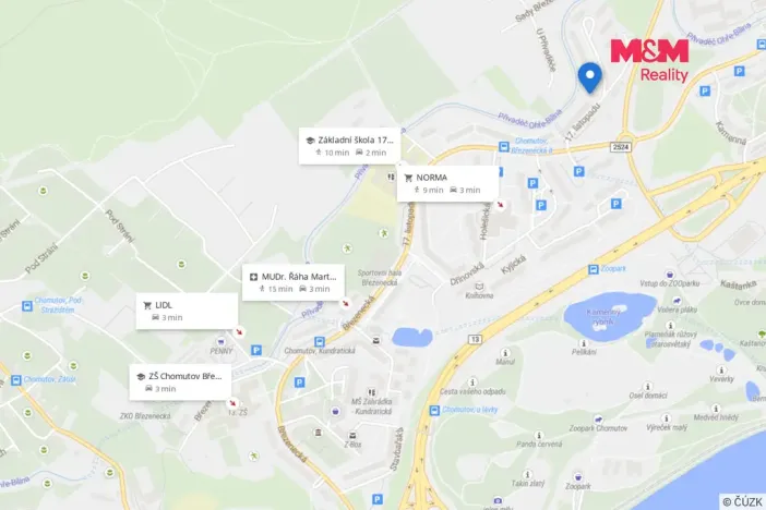 Pronájem bytu 1+1, Chomutov, Hutnická, 40 m2