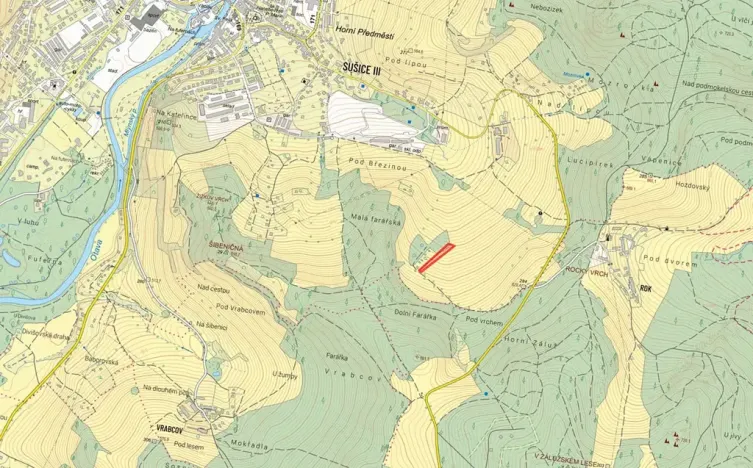 Prodej louky, Sušice, 1642 m2