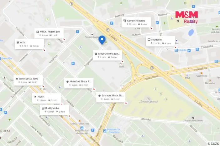 Prodej bytu 1+kk, Praha - Michle, Hanusova, 33 m2