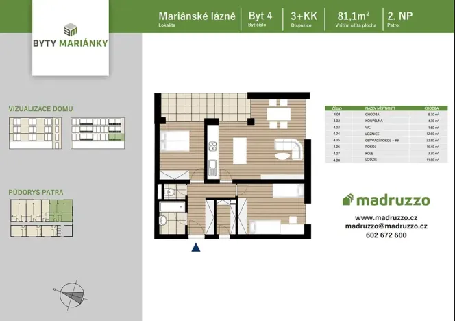 Prodej bytu 3+kk, Mariánské Lázně, Husova, 81 m2