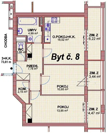 Pronájem bytu 3+kk, Plzeň, Studentská, 75 m2